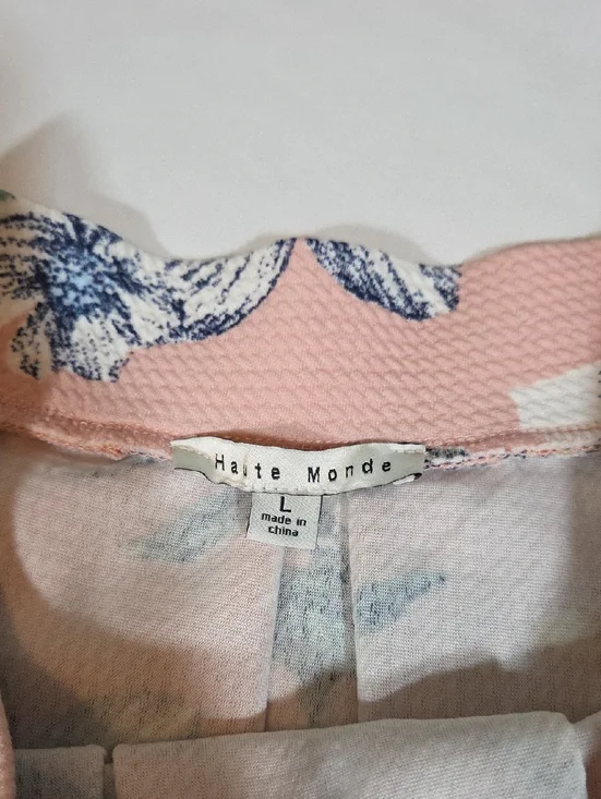 Haute Monde Pink Floral Pleated Skirt Size Large Womens - Picture 3 of 7